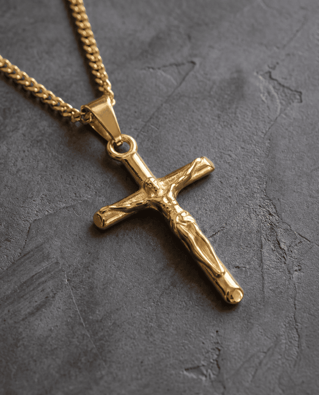 JESUS CROSS GOLD | PENDANT