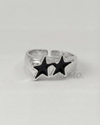 DOUBLE STAR BLACK | RING